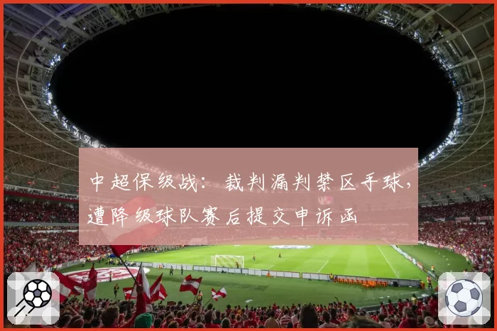 中超保级战：裁判漏判禁区手球，遭降级球队赛后提交申诉函